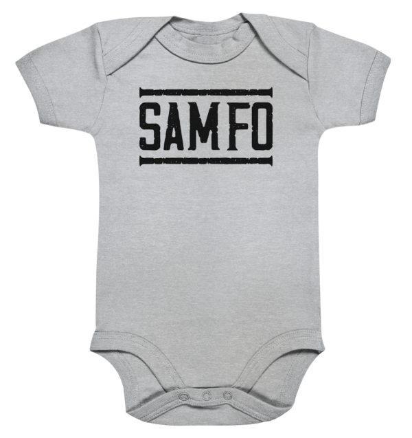 SAMFO black - Organic Baby Bodysuite - Amfoo Shop