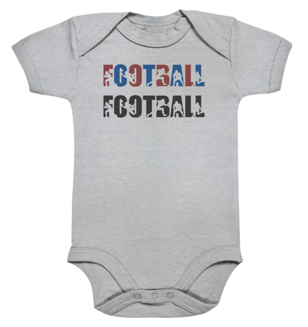 Football Silhouette - Organic Baby Bodysuite - Amfoo Shop