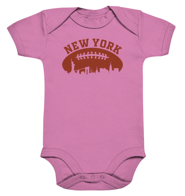 New York Football Silhoutte - Organic Baby Bodysuite - Amfoo Shop