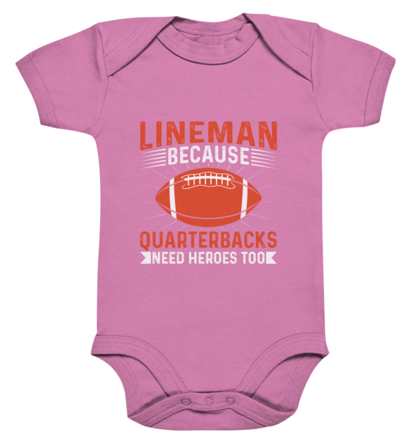 Lineman Quarterback Heroes - Organic Baby Bodysuite - Amfoo Shop