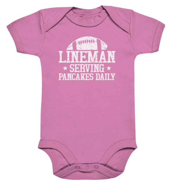 Lineman Serving Pancakes - Organic Baby Bodysuite - Amfoo Shop