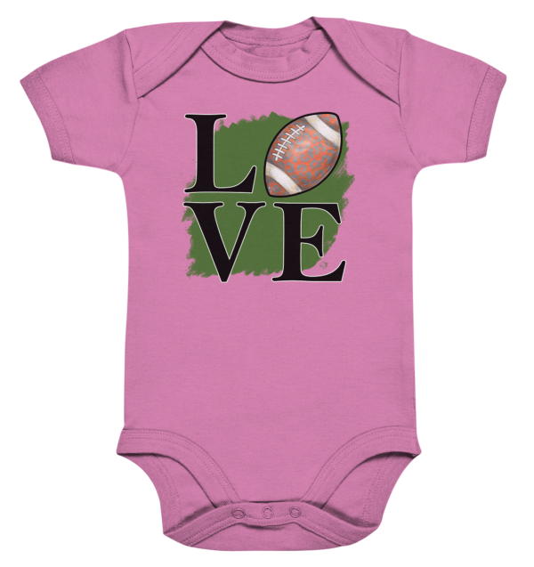 Football Love II - Organic Baby Bodysuite - Amfoo Shop