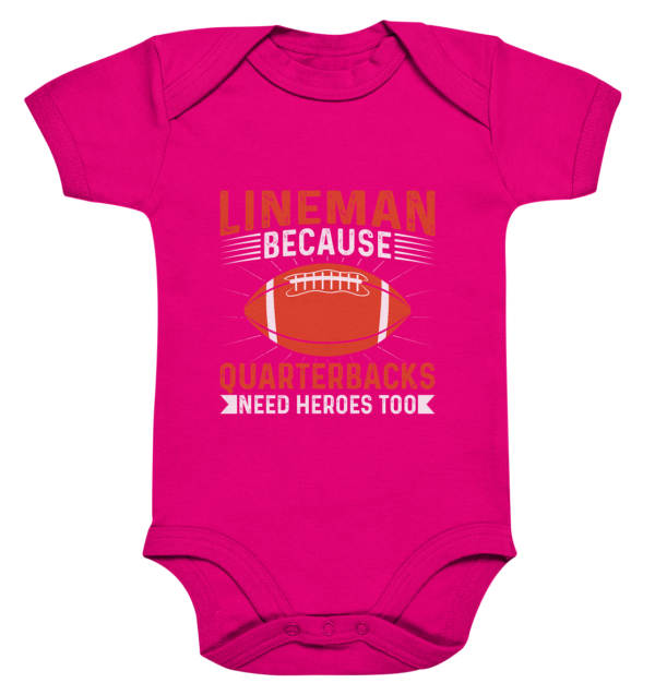 Lineman Quarterback Heroes - Organic Baby Bodysuite - Amfoo Shop