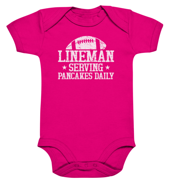 Lineman Serving Pancakes - Organic Baby Bodysuite - Amfoo Shop