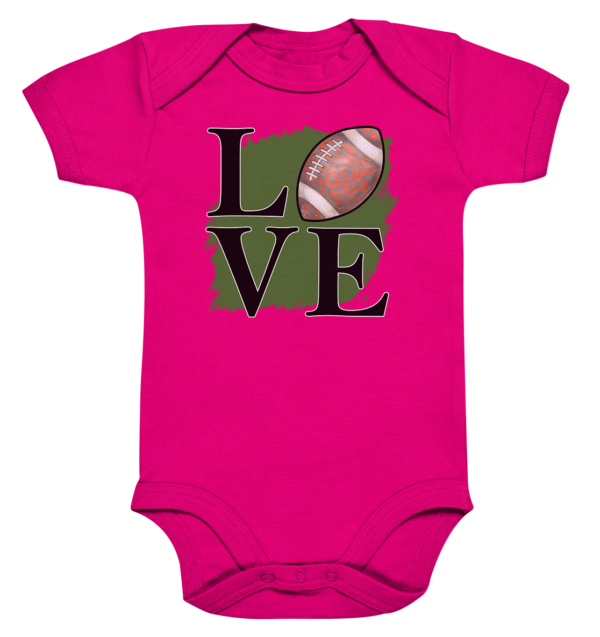 Football Love II - Organic Baby Bodysuite - Amfoo Shop