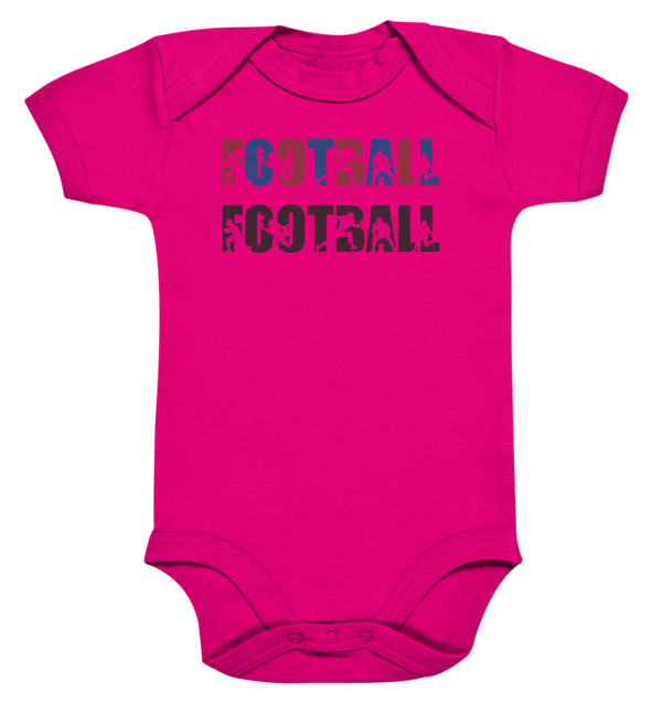 Football Silhouette - Organic Baby Bodysuite - Amfoo Shop