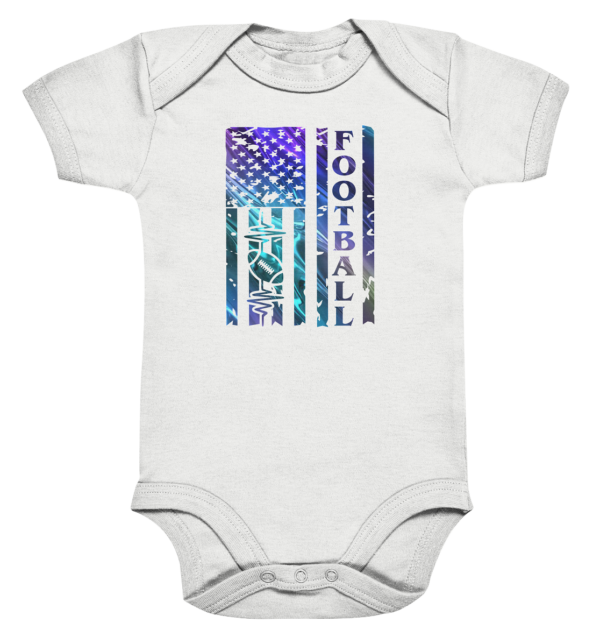 USA Football Flag - Organic Baby Bodysuite - Amfoo Shop