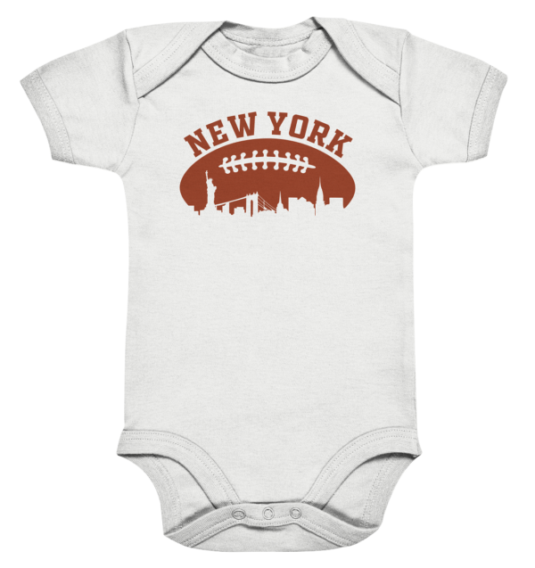 New York Football Silhoutte - Organic Baby Bodysuite - Amfoo Shop