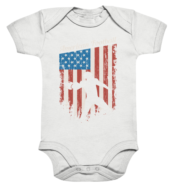 American Football Banner - Organic Baby Bodysuite - Amfoo Shop