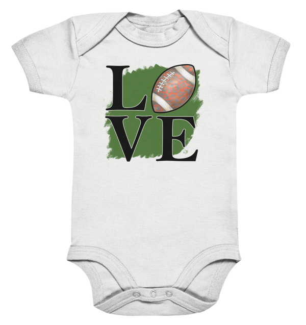 Football Love II - Organic Baby Bodysuite - Amfoo Shop