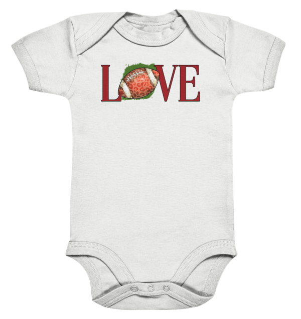 Football Love - Organic Baby Bodysuite - Amfoo Shop