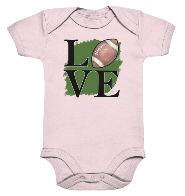 Football Love II - Organic Baby Bodysuite - Amfoo Shop