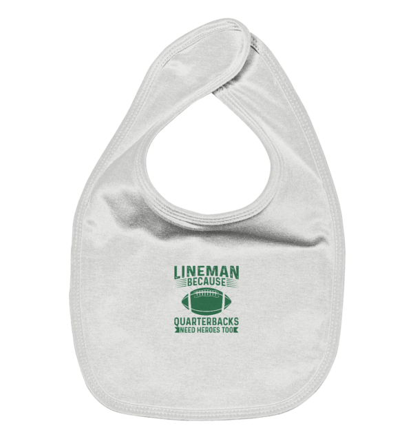 Lineman Heroes Green - Organic Baby-Lätzchen - Amfoo Shop