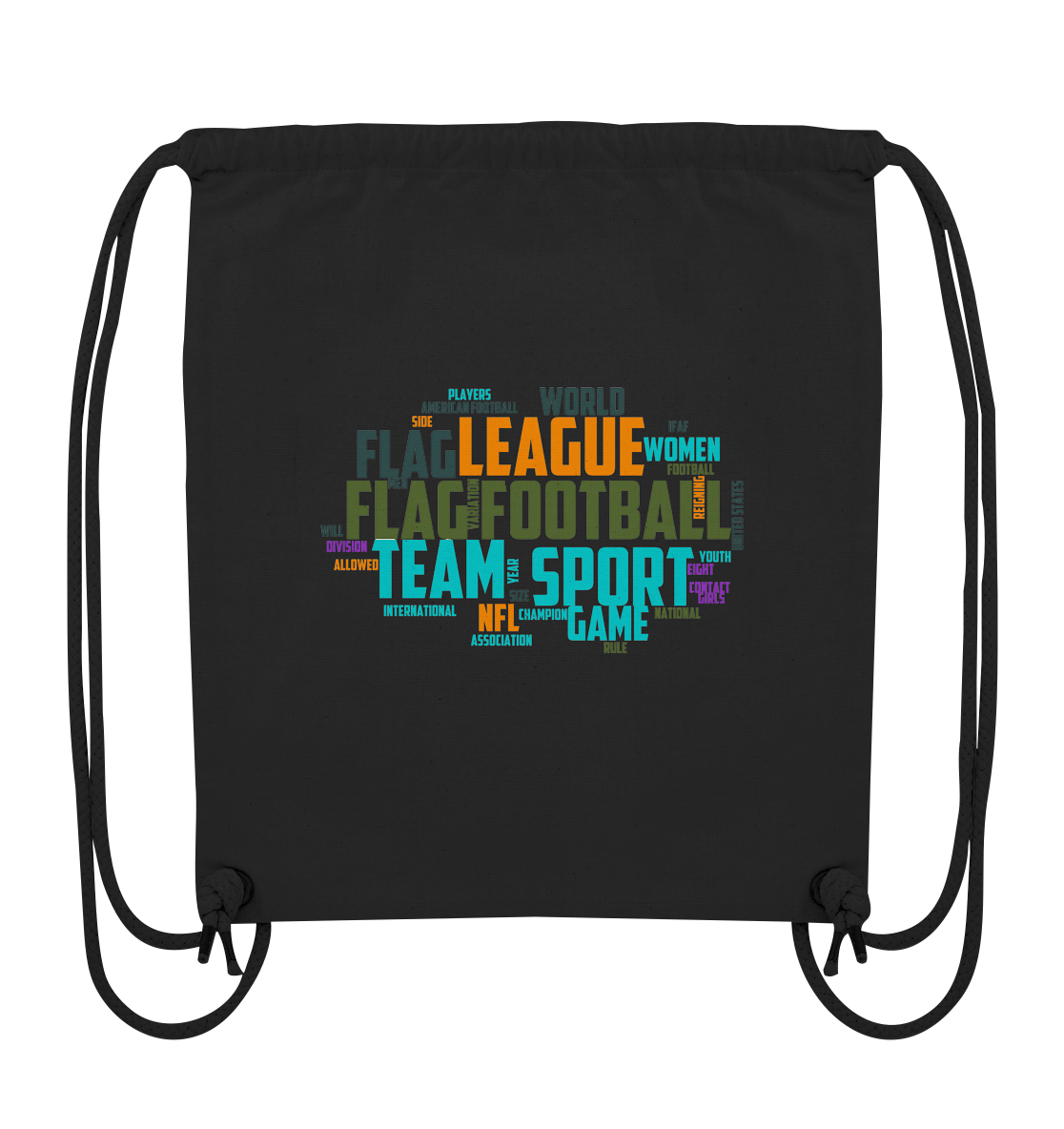 Flag Football Word Bubble - Organic Gym-Bag - Amfoo Shop