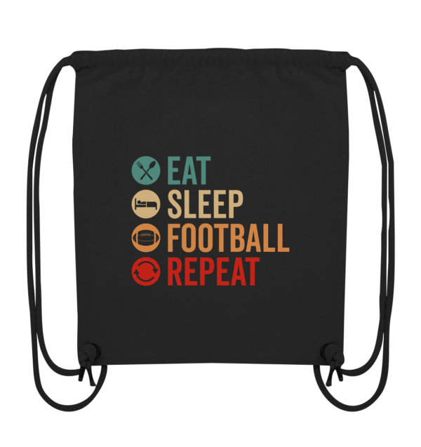 Eat Sleep Football Repeat - Organic Gym-Bag - Amfoo Shop