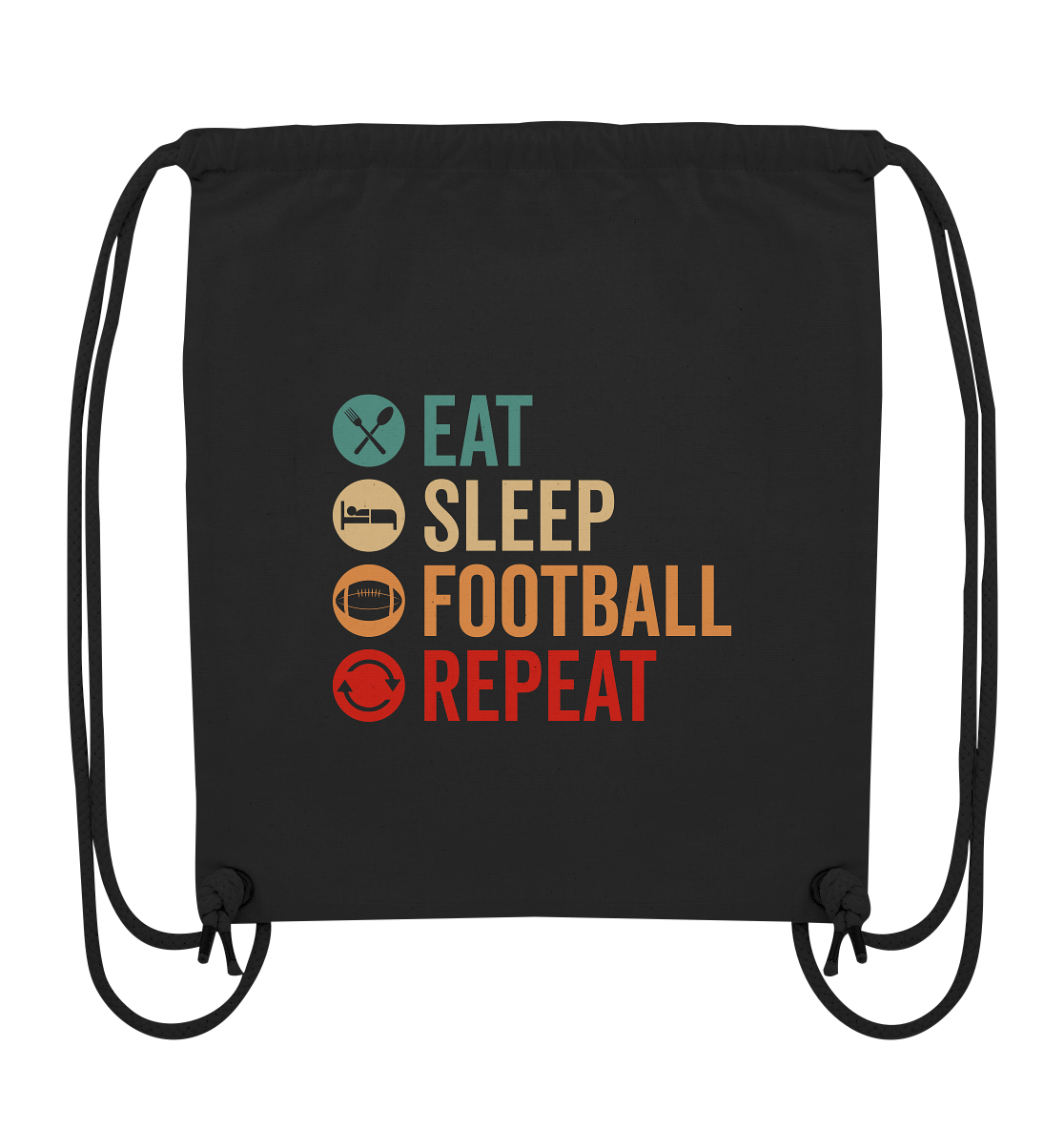 Eat Sleep Football Repeat - Organic Gym-Bag - Amfoo Shop