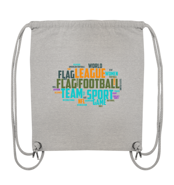 Flag Football Word Bubble - Organic Gym-Bag - Amfoo Shop