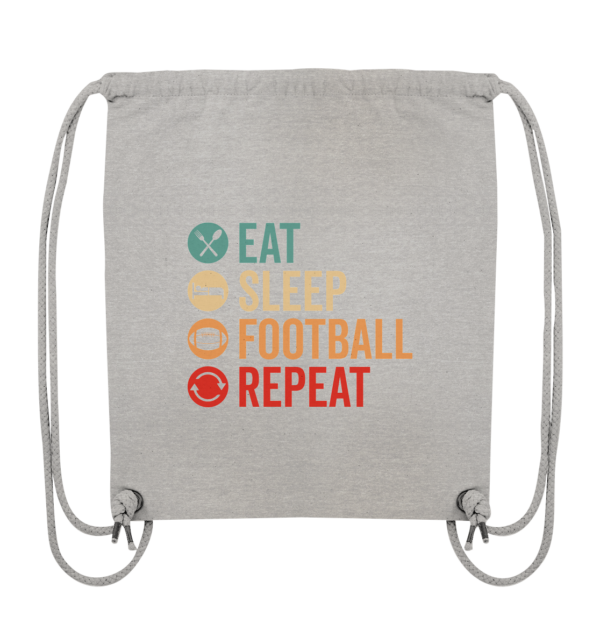 Eat Sleep Football Repeat - Organic Gym-Bag - Amfoo Shop