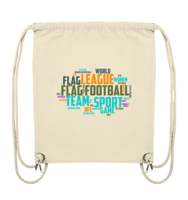 Flag Football Word Bubble - Organic Gym-Bag - Amfoo Shop