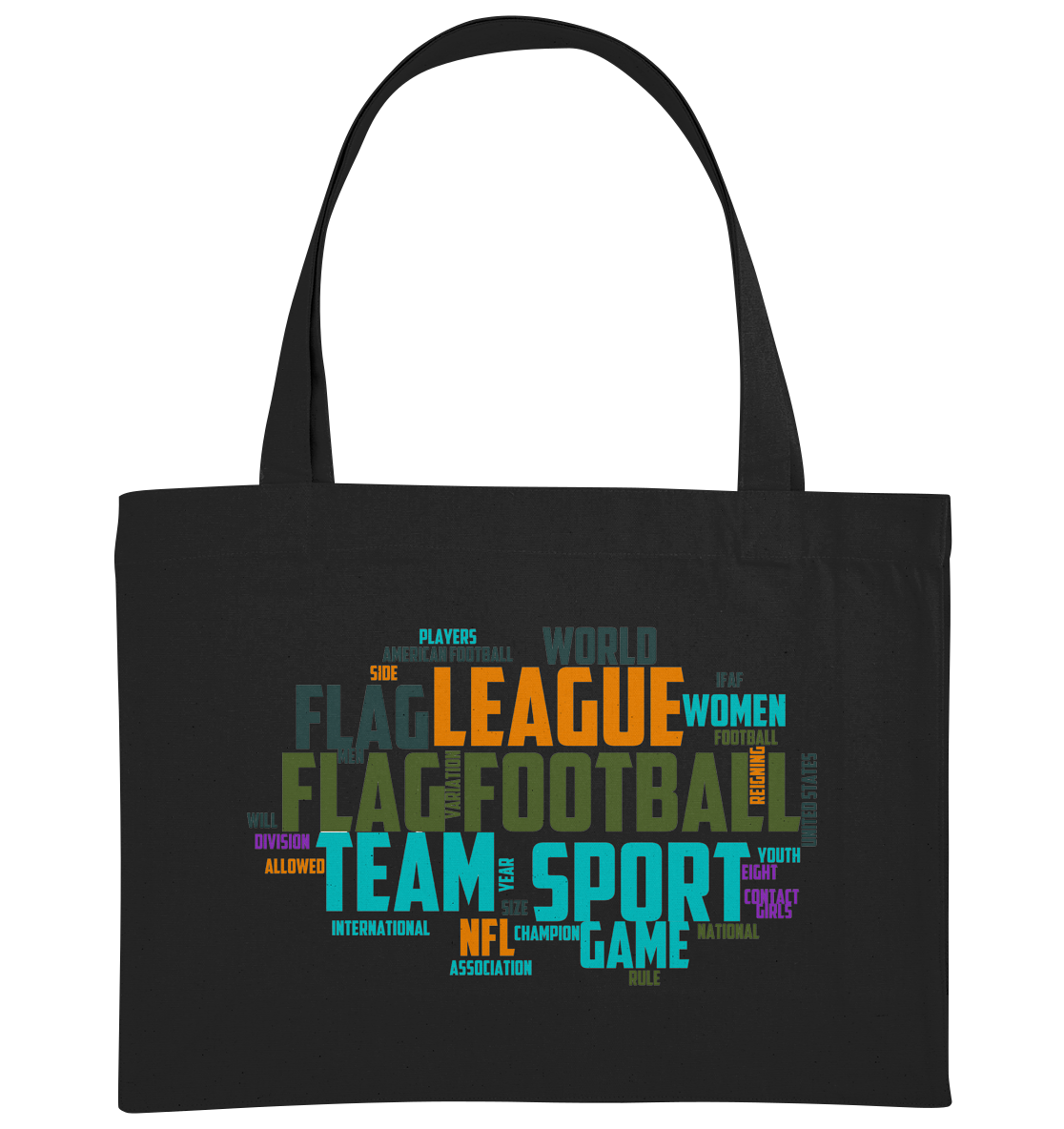 Flag Football Word Bubble - Organic Shopping-Bag - Amfoo Shop