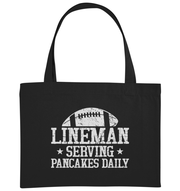 Lineman Serving Pancakes - Organic Shopping-Bag - Amfoo Shop