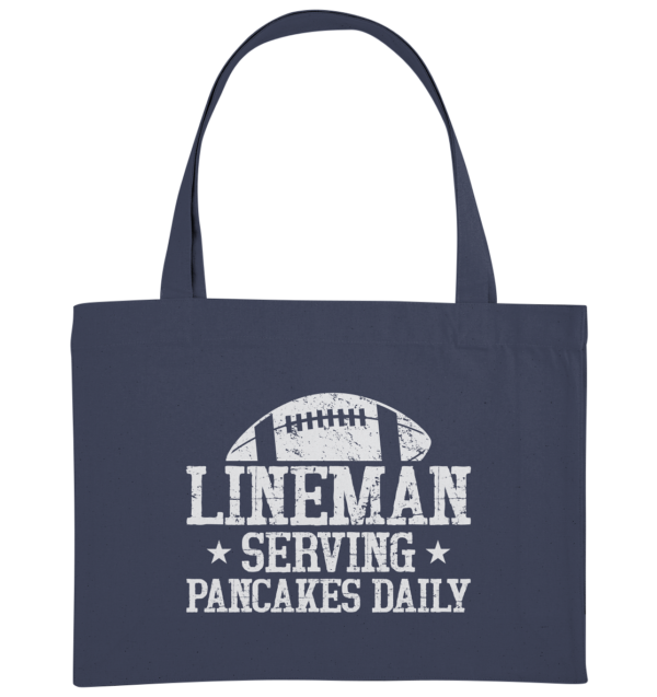 Lineman Serving Pancakes - Organic Shopping-Bag - Amfoo Shop