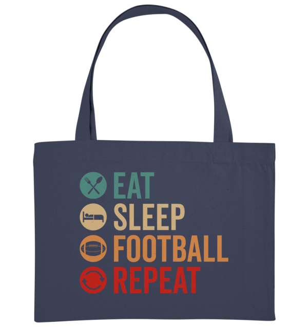 Eat Sleep Football Repeat - Organic Shopping-Bag - Amfoo Shop