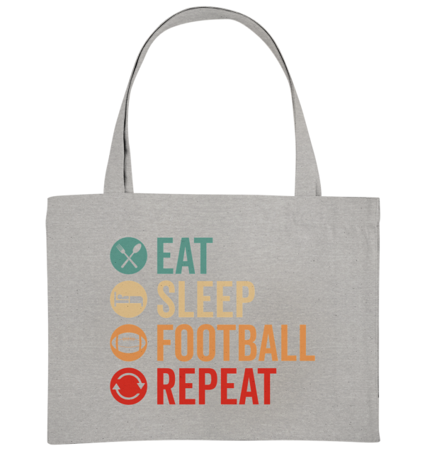 Eat Sleep Football Repeat - Organic Shopping-Bag - Amfoo Shop