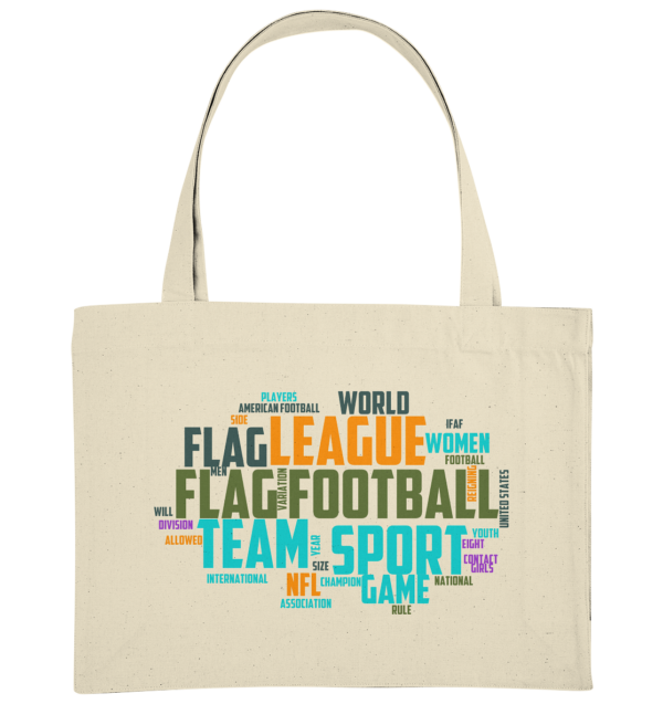 Flag Football Word Bubble - Organic Shopping-Bag - Amfoo Shop