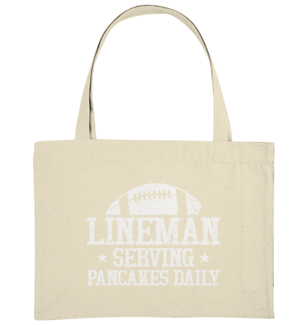 Lineman Serving Pancakes - Organic Shopping-Bag - Amfoo Shop