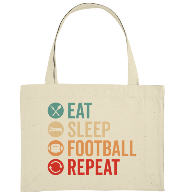 Eat Sleep Football Repeat - Organic Shopping-Bag - Amfoo Shop