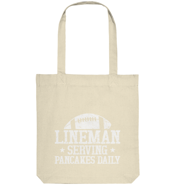 Lineman Serving Pancakes - Organic Tote-Bag - Amfoo Shop