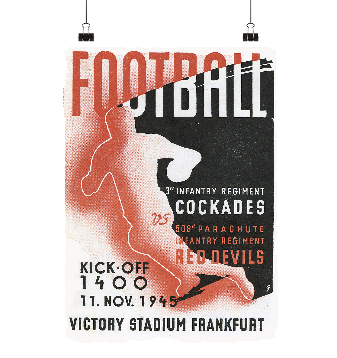 Red Devils Frankfurt 1945 - Poster Din A4 (hoch) - Amfoo Shop