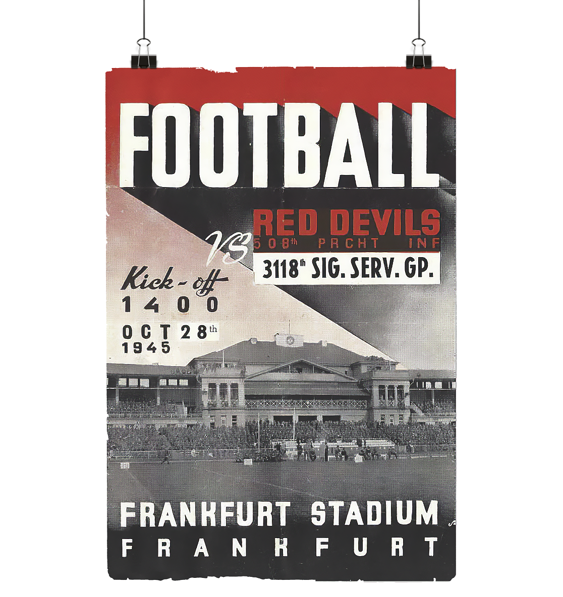 Frankfurt Football 1945 - Poster Din A4 (hoch) - Amfoo Shop