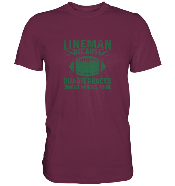 Lineman Heroes Green - Premium Shirt - Amfoo Shop