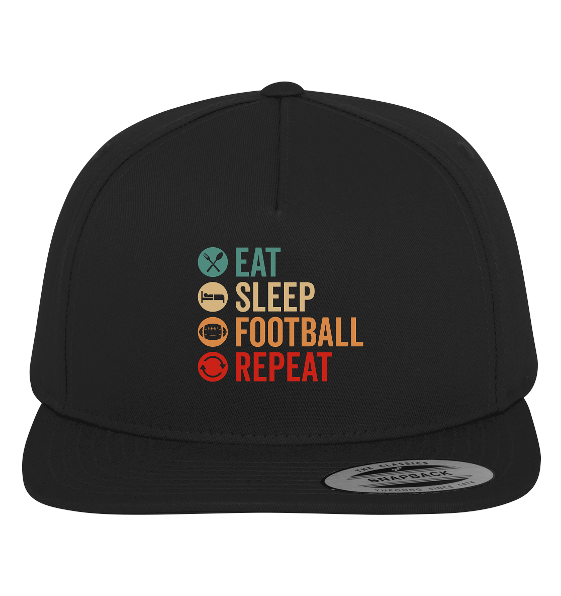 Eat Sleep Football Repeat - Premium Snapback - Amfoo Shop