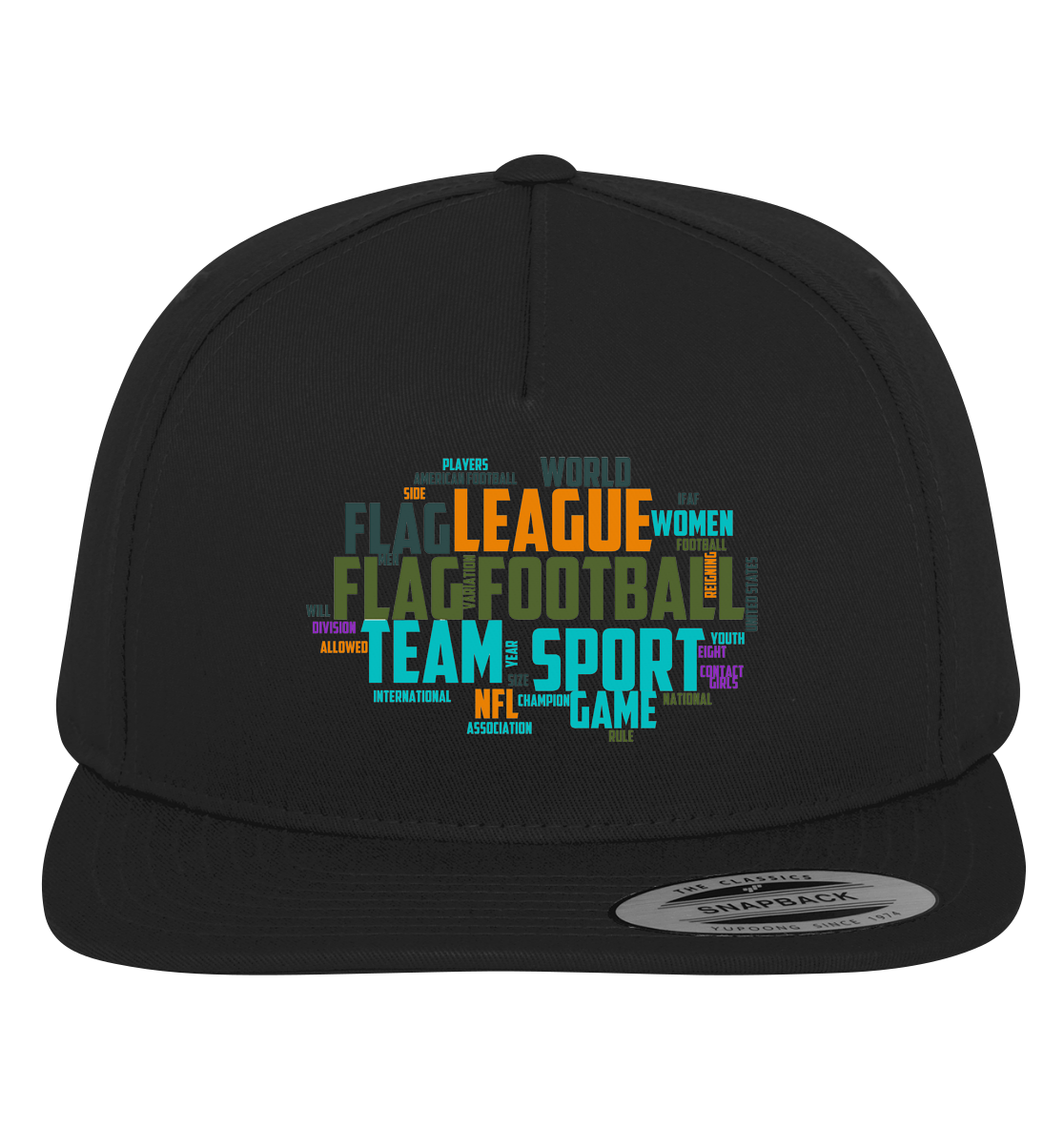 Flag Football Word Bubble - Premium Snapback - Amfoo Shop