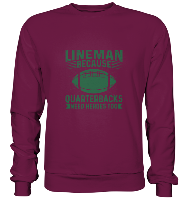 Lineman Heroes Green - Premium Sweatshirt - Amfoo Shop