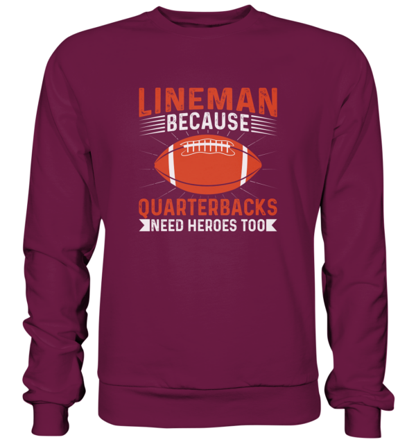 Lineman Quarterback Heroes - Premium Sweatshirt - Amfoo Shop