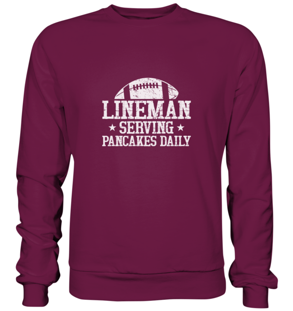 Lineman Serving Pancakes - Premium Sweatshirt - Amfoo Shop