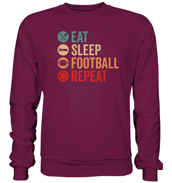 Eat Sleep Football Repeat - Premium Sweatshirt - Amfoo Shop