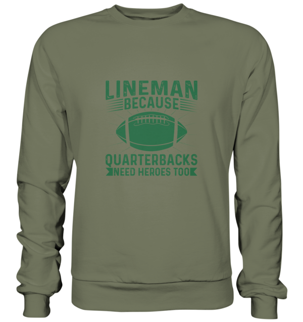 Lineman Heroes Green - Premium Sweatshirt - Amfoo Shop