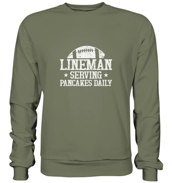 Lineman Serving Pancakes - Premium Sweatshirt - Amfoo Shop