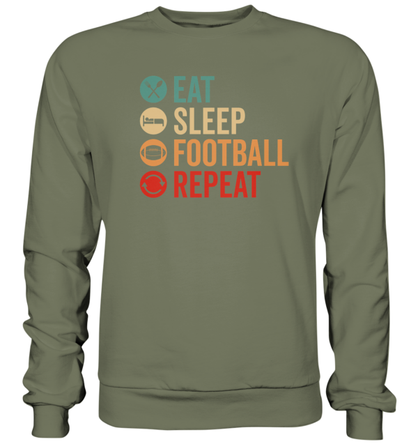 Eat Sleep Football Repeat - Premium Sweatshirt - Amfoo Shop