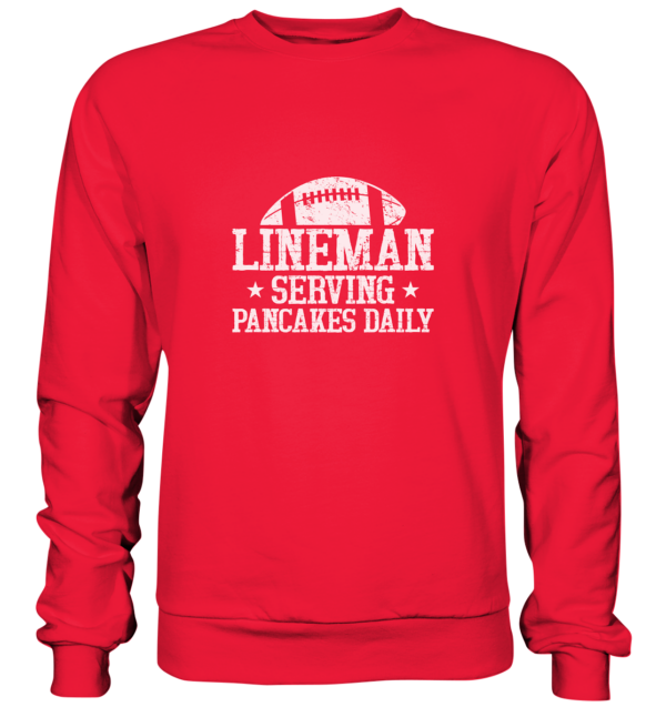 Lineman Serving Pancakes - Premium Sweatshirt - Amfoo Shop