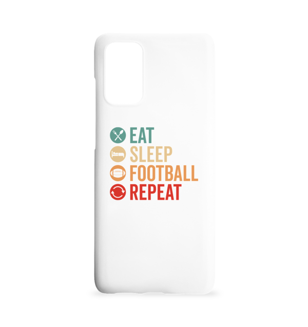 Eat Sleep Football Repeat - Samsung S20+ Handyhülle - Amfoo Shop