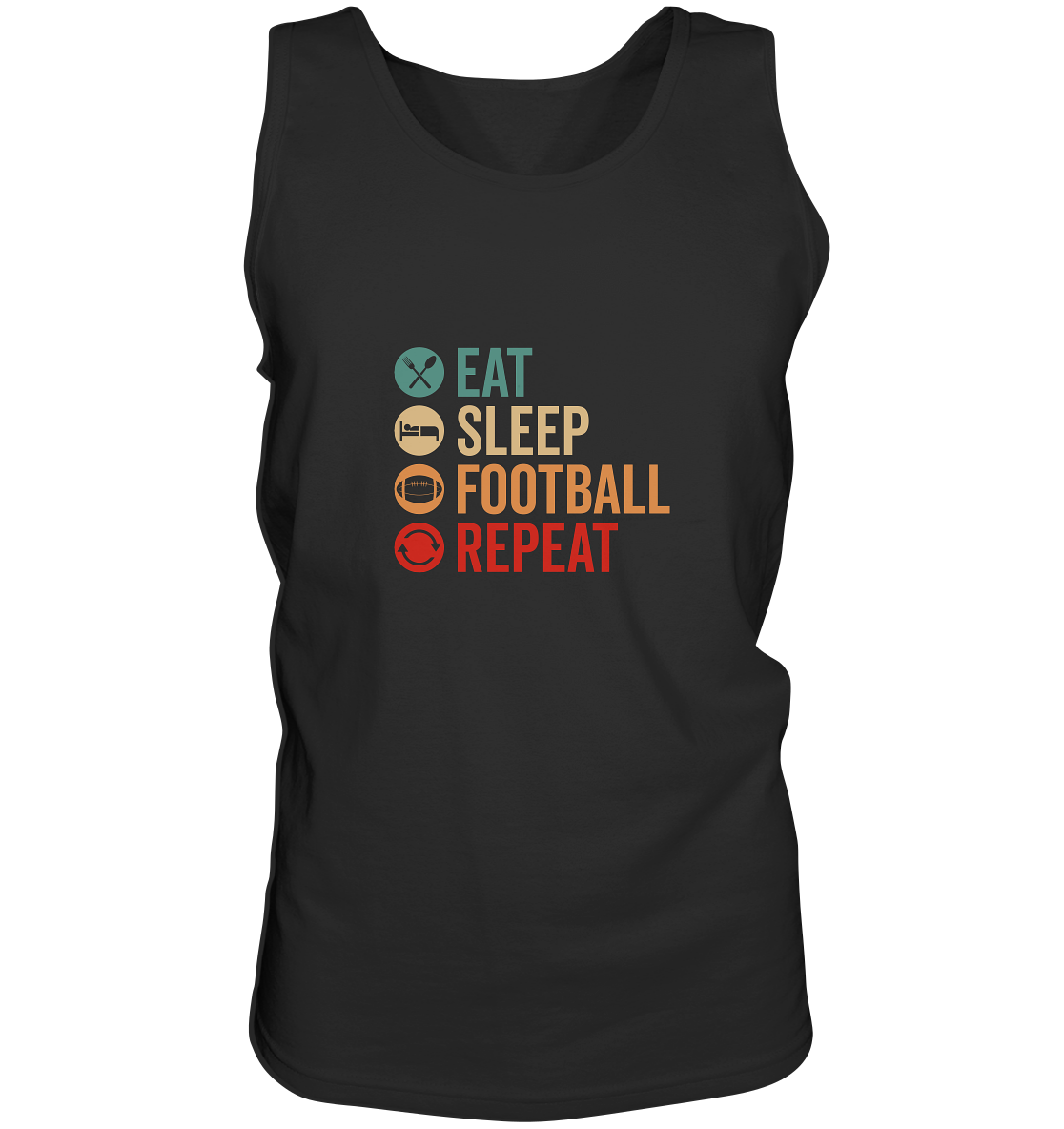 Eat Sleep Football Repeat - Tank-Top - Amfoo Shop