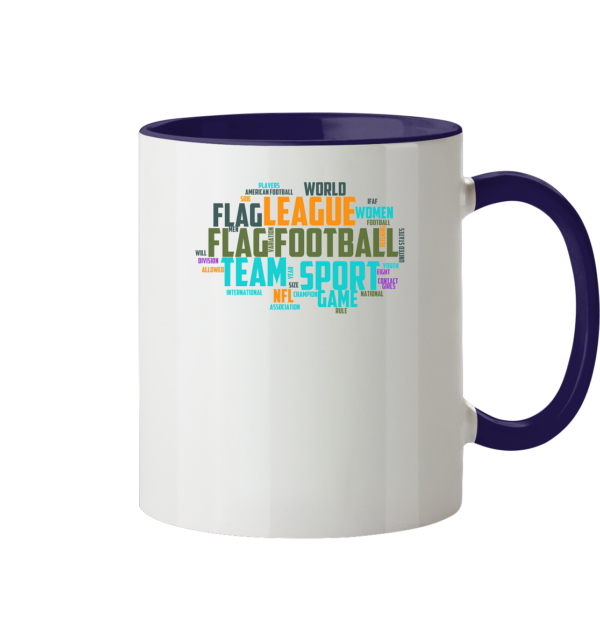 Flag Football Word Bubble - Tasse zweifarbig - Amfoo Shop