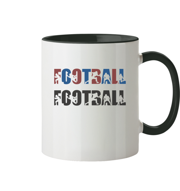 Football Silhouette - Tasse zweifarbig - Amfoo Shop