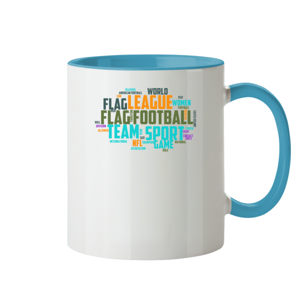 Flag Football Word Bubble - Tasse zweifarbig - Amfoo Shop